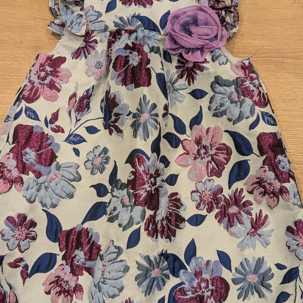 Pippa & Julie Floral Dress with Purple and Blue